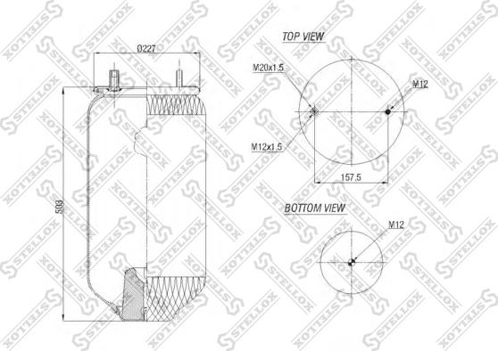 Stellox 90-41590-SX - Pneimoatsperes spilvens, Pneimopiekare adetalas.lv