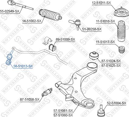 Stellox 56-51013-SX - Stiepnis / Atsaite, Stabilizators adetalas.lv