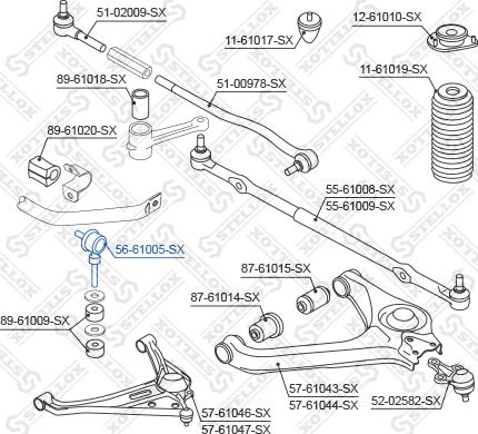 Stellox 56-61005-SX - Stiepnis / Atsaite, Stabilizators adetalas.lv