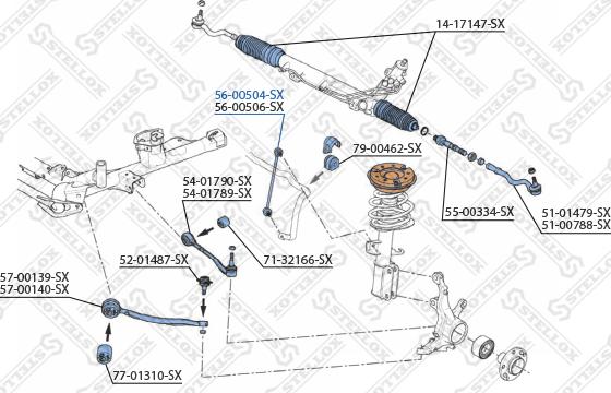 Stellox 56-00504-SX - Stiepnis / Atsaite, Stabilizators adetalas.lv