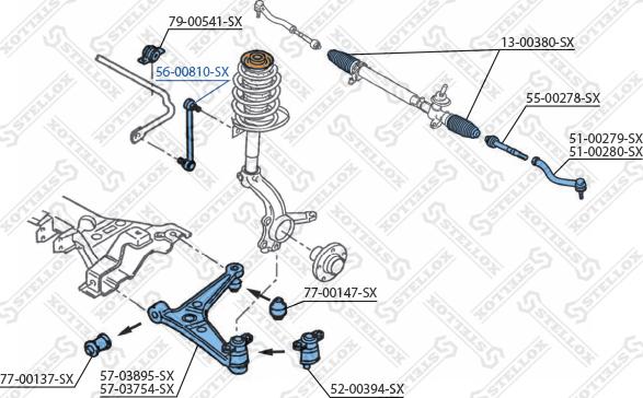 Stellox 56-00810-SX - Stiepnis / Atsaite, Stabilizators adetalas.lv