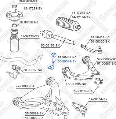 Stellox 56-00349-SX - Stiepnis / Atsaite, Stabilizators adetalas.lv