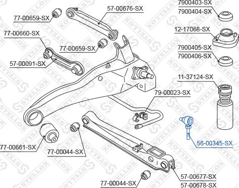 Stellox 56-00345-SX - Stiepnis / Atsaite, Stabilizators adetalas.lv