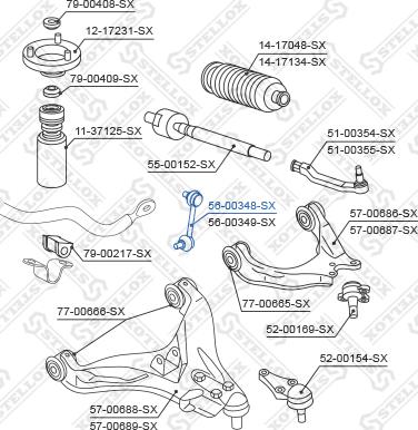 Stellox 56-00348-SX - Stiepnis / Atsaite, Stabilizators adetalas.lv