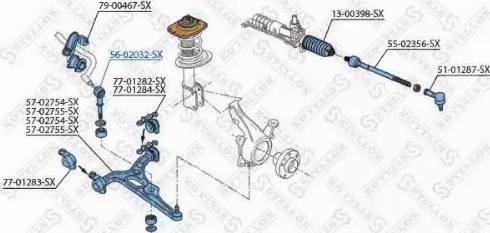 Stellox 56-02032-SX - Stiepnis / Atsaite, Stabilizators adetalas.lv