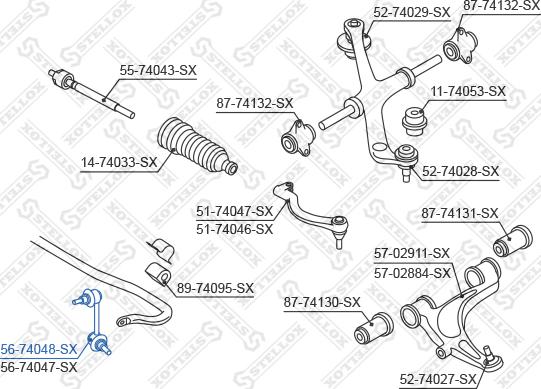 Stellox 56-74048-SX - Stiepnis / Atsaite, Stabilizators adetalas.lv