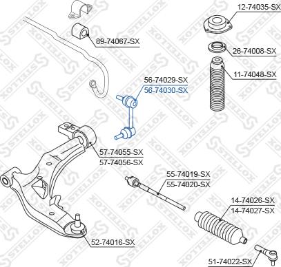 Stellox 56-74030-SX - Stiepnis / Atsaite, Stabilizators adetalas.lv