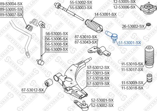 Stellox 51-53001-SX - Stūres šķērsstiepņa uzgalis adetalas.lv