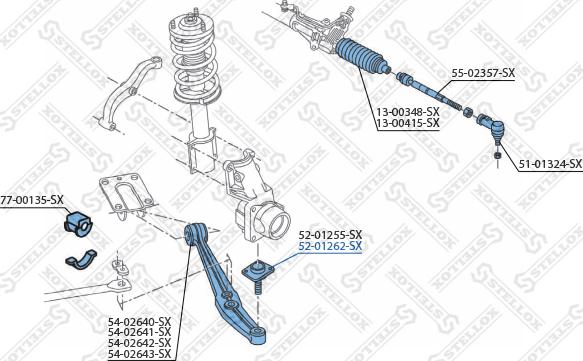 Stellox 52-01262-SX - Balst / Virzošais šarnīrs adetalas.lv