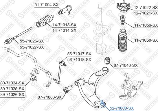 Stellox 52-71009-SX - Balst / Virzošais šarnīrs adetalas.lv