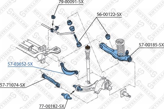 Stellox 57-03652-SX - Neatkarīgās balstiekārtas svira, Riteņa piekare adetalas.lv