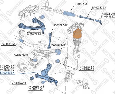 Stellox 57-03837-SX - Neatkarīgās balstiekārtas svira, Riteņa piekare adetalas.lv