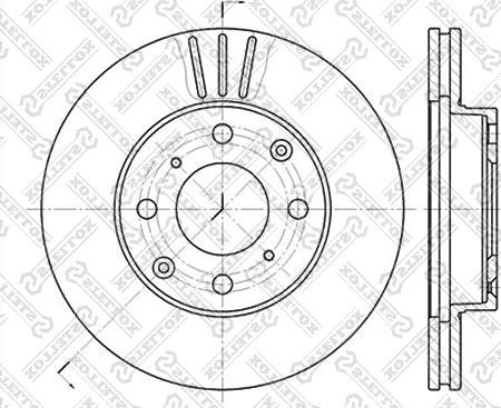 Stellox 6020-2615V-SX - Bremžu diski adetalas.lv