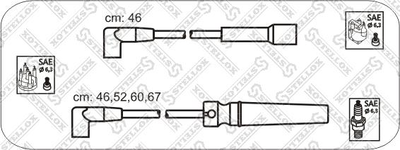 Stellox 10-30043-SX - Augstsprieguma vadu komplekts adetalas.lv