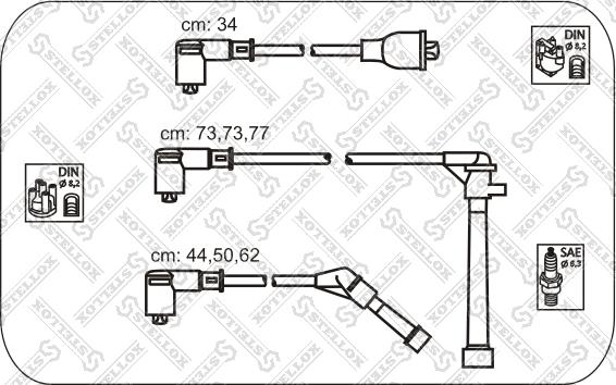 Stellox 10-38266-SX - Augstsprieguma vadu komplekts adetalas.lv