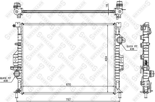 Stellox 10-25456-SX - Radiators, Motora dzesēšanas sistēma adetalas.lv