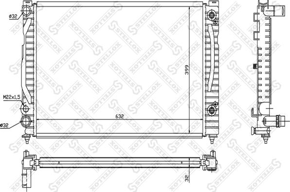 Stellox 10-25544-SX - Radiators, Motora dzesēšanas sistēma adetalas.lv