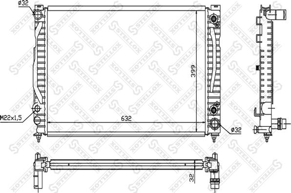 Stellox 10-25545-SX - Radiators, Motora dzesēšanas sistēma adetalas.lv