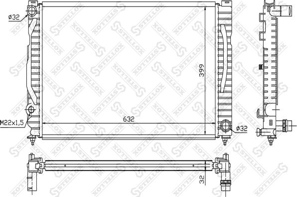 Stellox 10-25546-SX - Radiators, Motora dzesēšanas sistēma adetalas.lv