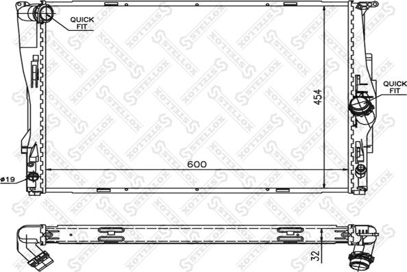 Stellox 10-25581-SX - Radiators, Motora dzesēšanas sistēma adetalas.lv