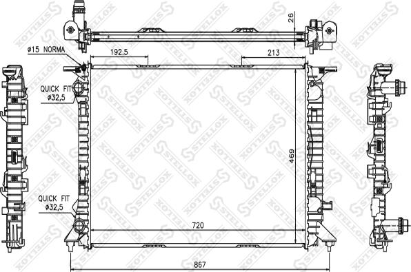 Stellox 10-25524-SX - Radiators, Motora dzesēšanas sistēma adetalas.lv