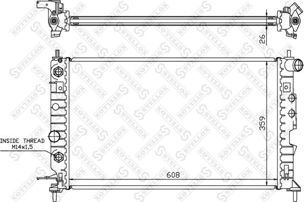 Stellox 10-25099-SX - Radiators, Motora dzesēšanas sistēma adetalas.lv