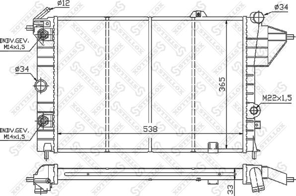 Stellox 10-25059-SX - Radiators, Motora dzesēšanas sistēma adetalas.lv