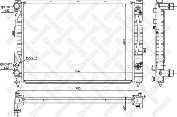 Stellox 10-25063-SX - Radiators, Motora dzesēšanas sistēma adetalas.lv