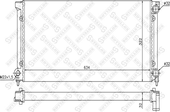 Stellox 10-25001-SX - Radiators, Motora dzesēšanas sistēma adetalas.lv