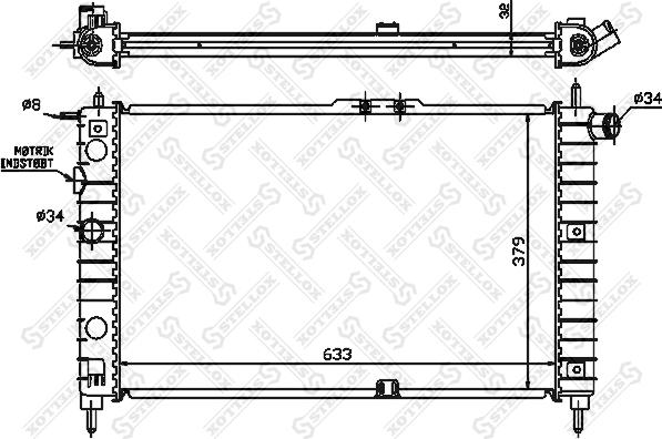 Stellox 10-25015-SX - Radiators, Motora dzesēšanas sistēma adetalas.lv