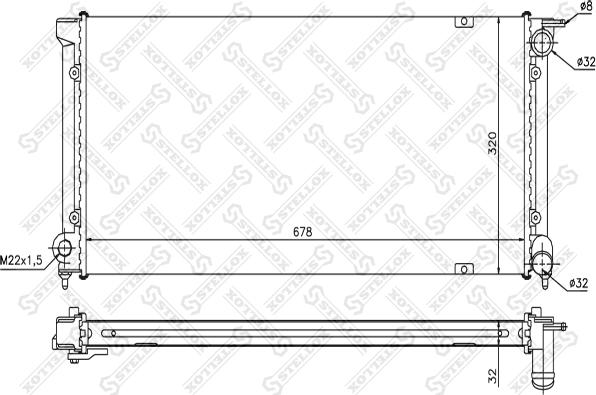 Stellox 10-25012-SX - Radiators, Motora dzesēšanas sistēma adetalas.lv