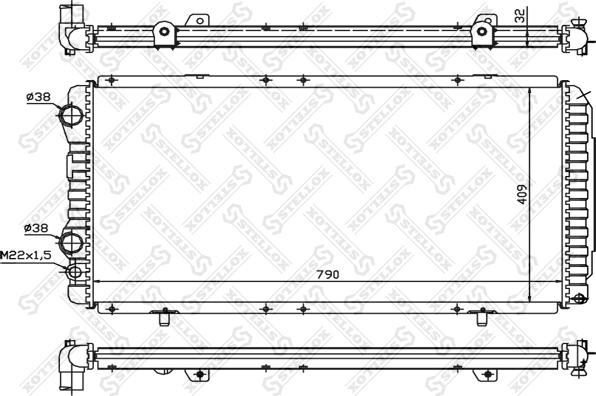 Stellox 10-25027-SX - Radiators, Motora dzesēšanas sistēma adetalas.lv