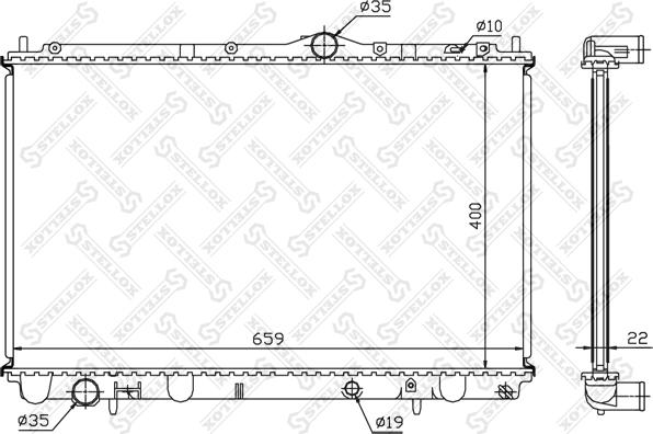 Stellox 10-25142-SX - Radiators, Motora dzesēšanas sistēma adetalas.lv