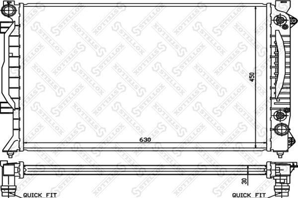 Stellox 10-25158-SX - Radiators, Motora dzesēšanas sistēma adetalas.lv