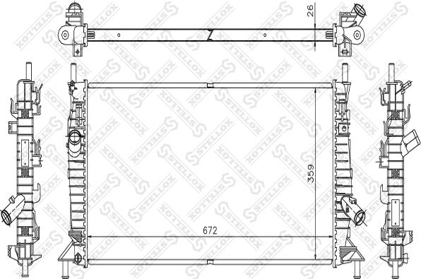 Stellox 10-25182-SX - Radiators, Motora dzesēšanas sistēma adetalas.lv