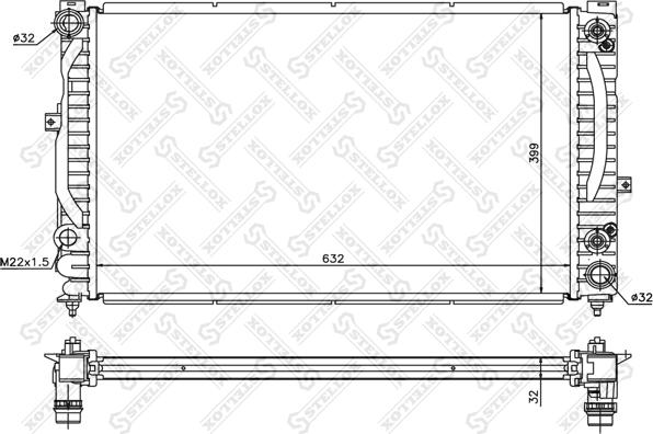 Stellox 10-25139-SX - Radiators, Motora dzesēšanas sistēma adetalas.lv