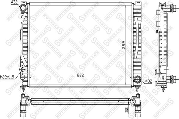 Stellox 10-25125-SX - Radiators, Motora dzesēšanas sistēma adetalas.lv