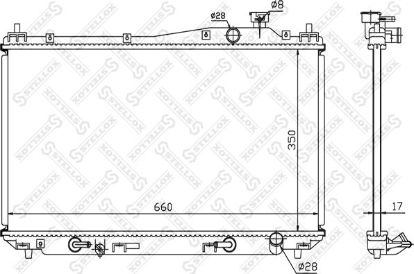 Stellox 10-25172-SX - Radiators, Motora dzesēšanas sistēma adetalas.lv