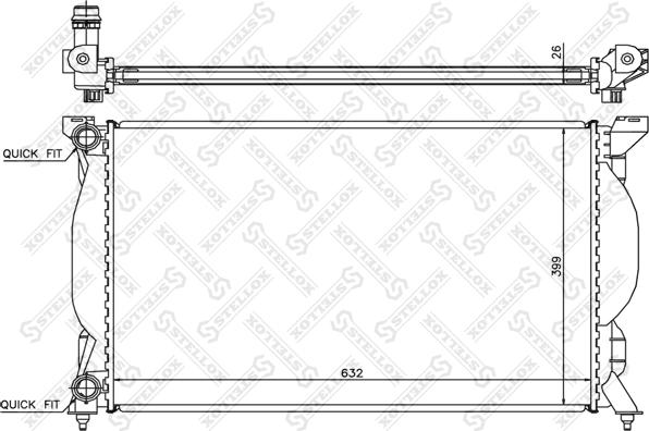 Stellox 10-25334-SX - Radiators, Motora dzesēšanas sistēma adetalas.lv