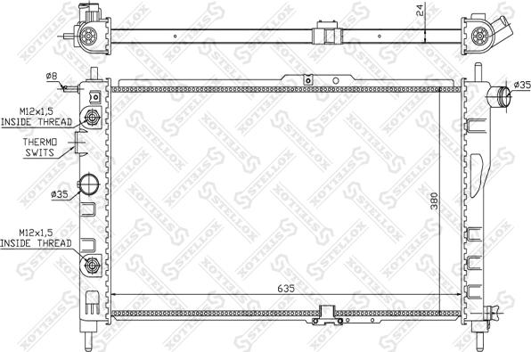 Stellox 10-25325-SX - Radiators, Motora dzesēšanas sistēma adetalas.lv