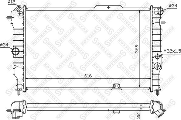 Stellox 10-25251-SX - Radiators, Motora dzesēšanas sistēma adetalas.lv