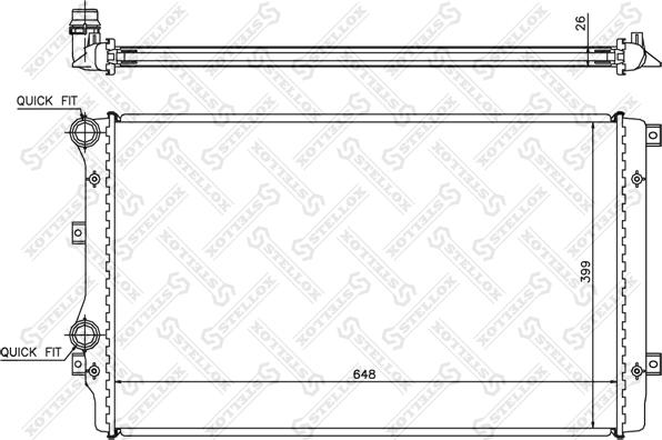 Stellox 10-25205-SX - Radiators, Motora dzesēšanas sistēma adetalas.lv