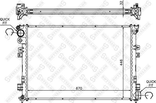 Stellox 10-25212-SX - Radiators, Motora dzesēšanas sistēma adetalas.lv