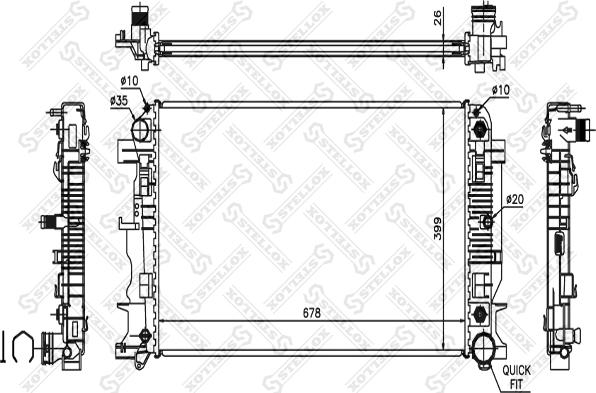 Stellox 10-26553-SX - Radiators, Motora dzesēšanas sistēma adetalas.lv