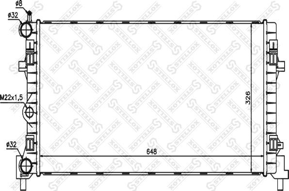 Stellox 10-26222-SX - Radiators, Motora dzesēšanas sistēma adetalas.lv