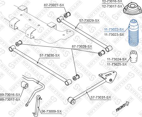 Stellox 11-73022-SX - Aizsargvāciņš / Putekļusargs, Amortizators adetalas.lv