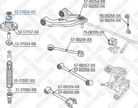 Stellox 12-37024-SX - Ritgultnis, Amortizatora statnes balsts adetalas.lv