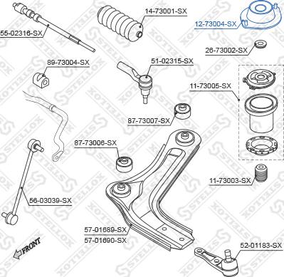 Stellox 12-73004-SX - Amortizatora statnes balsts adetalas.lv