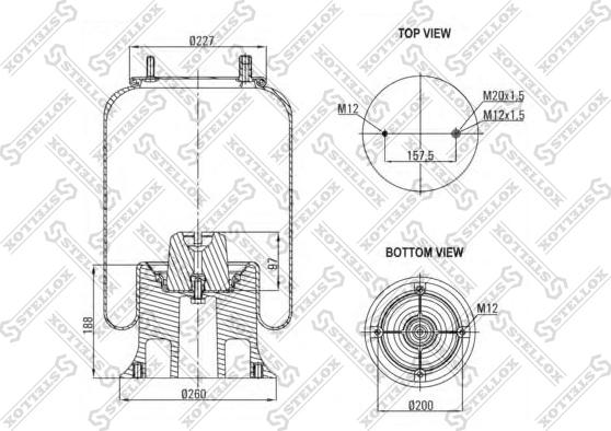 Stellox 84-00128-SX - Pneimoatsperes spilvens, Pneimopiekare adetalas.lv