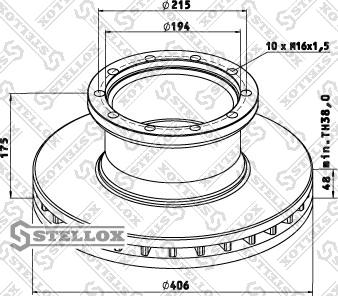 Stellox 85-00708-SX - Bremžu diski adetalas.lv